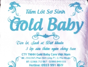 Tấm lót sơ sinh Gold Baby - Công Ty TNHH Sản Xuất Thương Mại Gold Baby Care Việt Nam